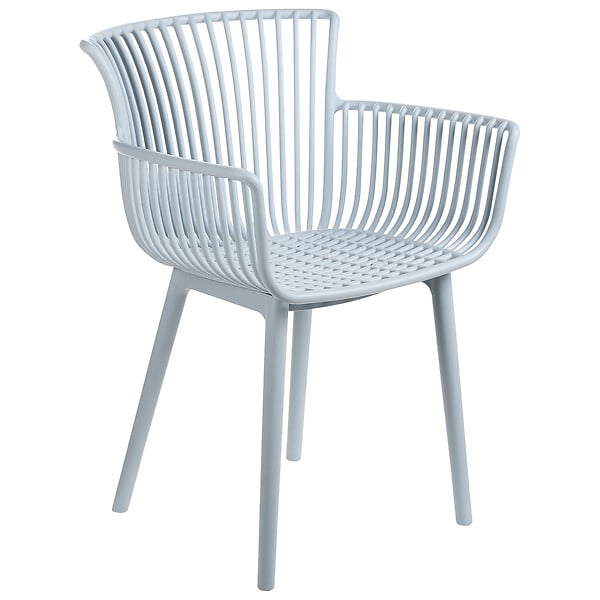 BELIANI - Lot de 4 chaises de jardin PESARO Bleu clair - large