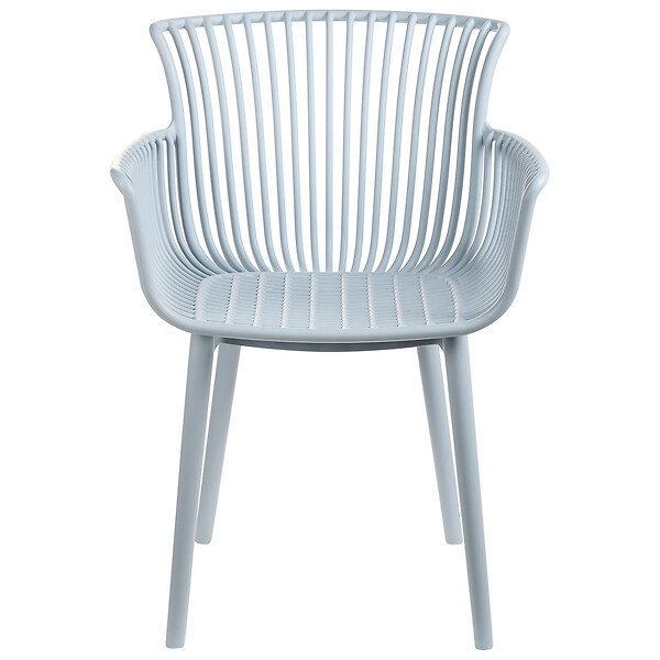 BELIANI - Lot de 4 chaises de jardin PESARO Bleu clair - large