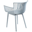 BELIANI - Lot de 4 chaises de jardin PESARO Bleu clair - vignette