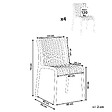 BELIANI - Lot de 4 chaises de jardin ARICCIA Noir - vignette