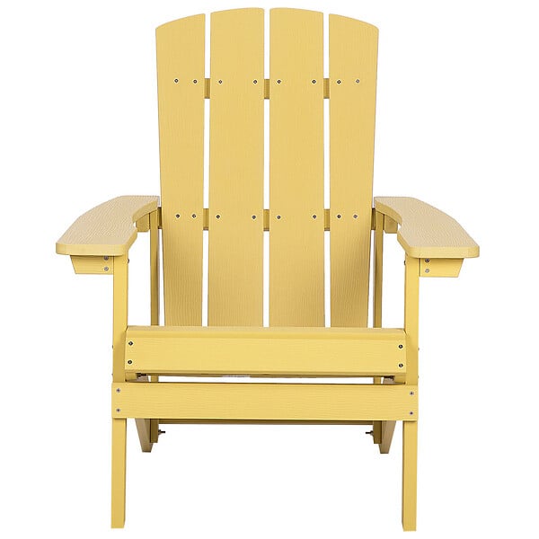 BELIANI - Chaise de jardin ADIRONDACK Jaune - large