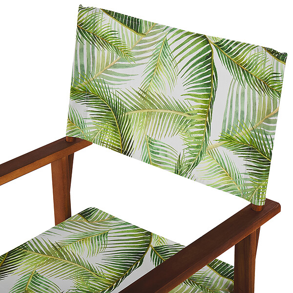 BELIANI - Lot de 2 chaises de jardin CINE Acacia Vert clair - large