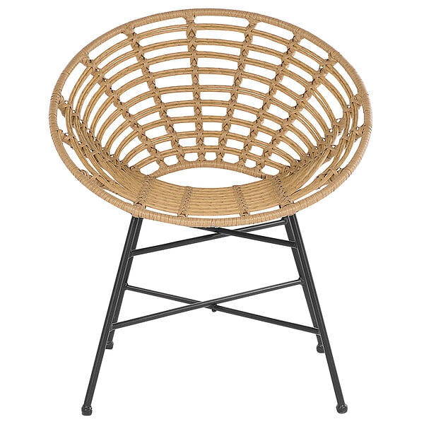 BELIANI - Lot de 2 chaises de jardin ACERRA Marron clair - large