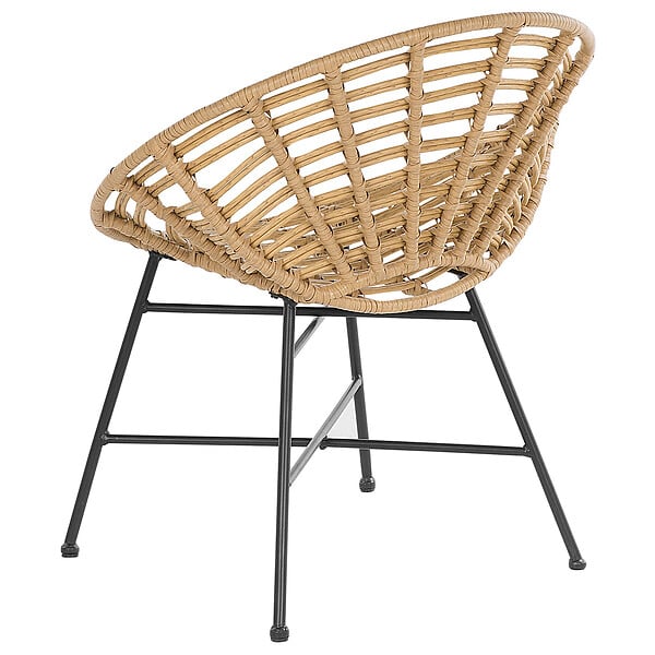 BELIANI - Lot de 2 chaises de jardin ACERRA Marron clair - large
