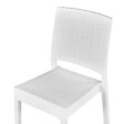 BELIANI - Lot de 4 chaises de jardin FOSSANO Matière synthétique Blanc - vignette