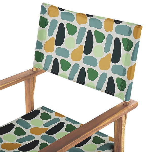 BELIANI - Lot de 2 chaises de jardin CINE Acacia Multicolore - large