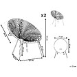 BELIANI - Lot de 2 chaises de jardin ACAPULCO II Bleu - vignette