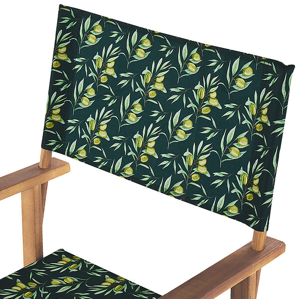 BELIANI - Lot de 2 chaises de jardin CINE Acacia Vert foncé - large