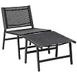 BELIANI - Lot de 2 chaises de jardin MARCEDDI Métal Noir - vignette