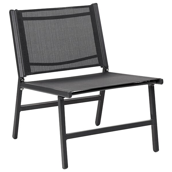 BELIANI - Lot de 2 chaises de jardin MARCEDDI Métal Noir - large