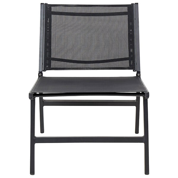 BELIANI - Lot de 2 chaises de jardin MARCEDDI Métal Noir - large