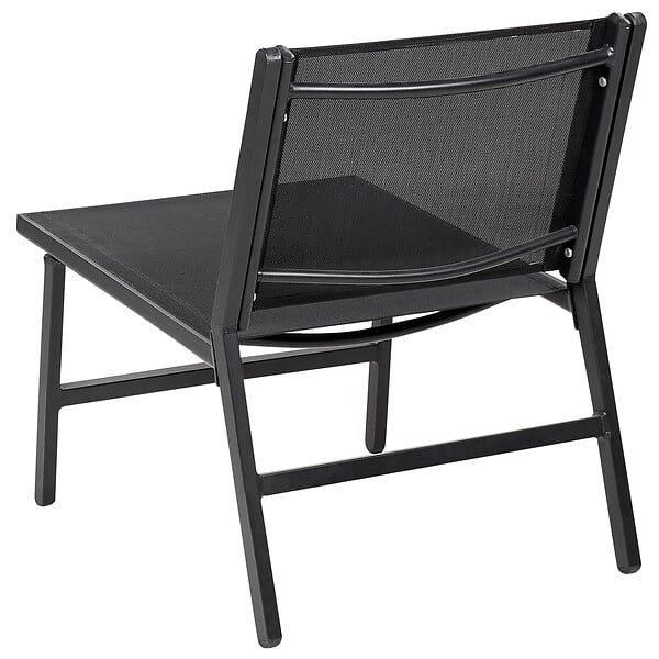BELIANI - Lot de 2 chaises de jardin MARCEDDI Métal Noir - large