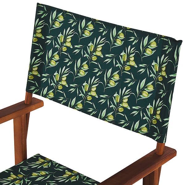 BELIANI - Lot de 2 chaises de jardin CINE Acacia Vert foncé - large