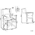 BELIANI - Lot de 2 chaises de jardin CINE Acacia Blanc cassé - vignette
