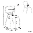 BELIANI - Lot de 4 chaises de jardin PRATELLO Naturel - vignette