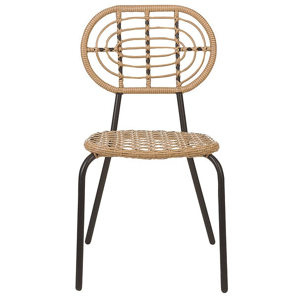 BELIANI - Lot de 4 chaises de jardin PRATELLO Naturel - large