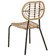 BELIANI - Lot de 4 chaises de jardin PRATELLO Naturel - vignette
