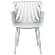 BELIANI - Lot de 4 chaises de jardin PESARO Gris clair - vignette