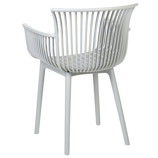 BELIANI - Lot de 4 chaises de jardin PESARO Gris clair - large