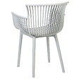 BELIANI - Lot de 4 chaises de jardin PESARO Gris clair - vignette