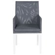 BELIANI - Lot de 2 chaises de jardin avec coussins BACOLI Tissu Gris foncé - vignette