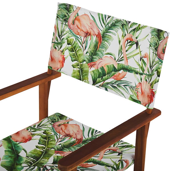 BELIANI - Lot de 2 chaises de jardin CINE Acacia Marron foncé - large