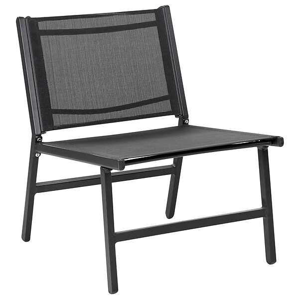 BELIANI - Chaise de jardin MARCEDDI Métal Noir - large
