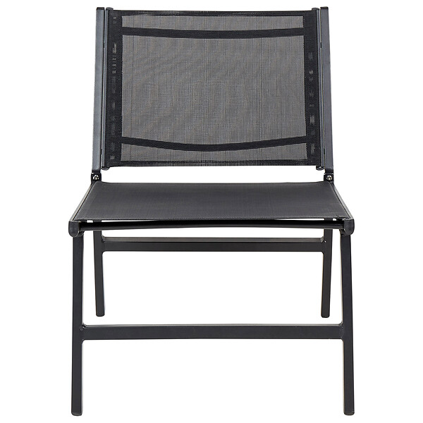 BELIANI - Chaise de jardin MARCEDDI Métal Noir - large