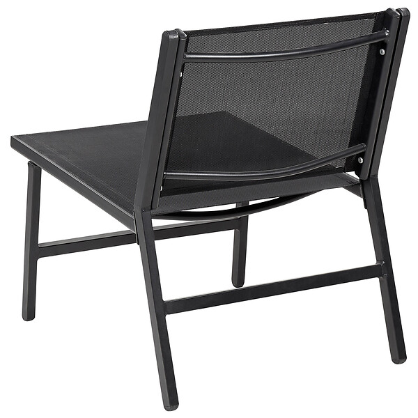 BELIANI - Chaise de jardin MARCEDDI Métal Noir - large