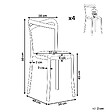 BELIANI - Lot de 4 chaises de jardin CAMOGLI Blanc - vignette