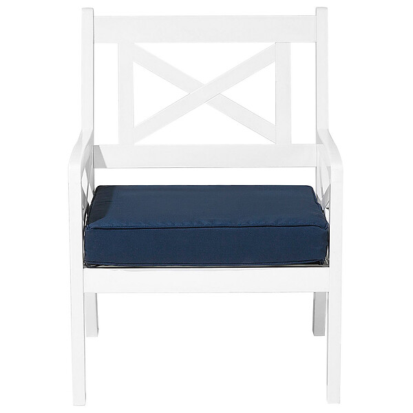 BELIANI - Chaise de jardin BALTIC Acacia Bleu marine - large