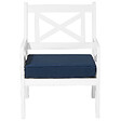 BELIANI - Chaise de jardin BALTIC Acacia Bleu marine - vignette