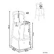 BELIANI - Lot de 2 chaises de bar de jardin PORANO Beige - vignette