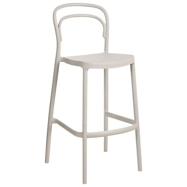 BELIANI - Lot de 2 chaises de bar de jardin PORANO Beige - large