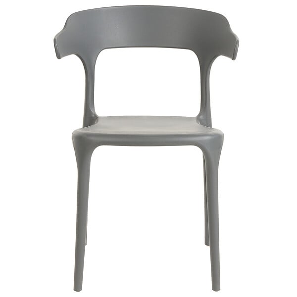 BELIANI - Lot de 4 chaises de jardin GUBBIO Gris - large