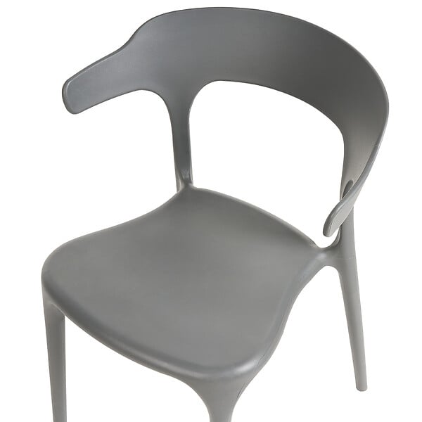 BELIANI - Lot de 4 chaises de jardin GUBBIO Gris - large
