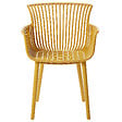 BELIANI - Lot de 4 chaises de jardin PESARO Jaune - vignette