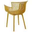 BELIANI - Lot de 4 chaises de jardin PESARO Jaune - vignette
