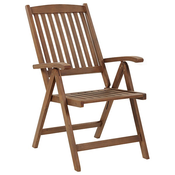 BELIANI - Chaise de jardin AMANTEA Acacia Marron foncé - large