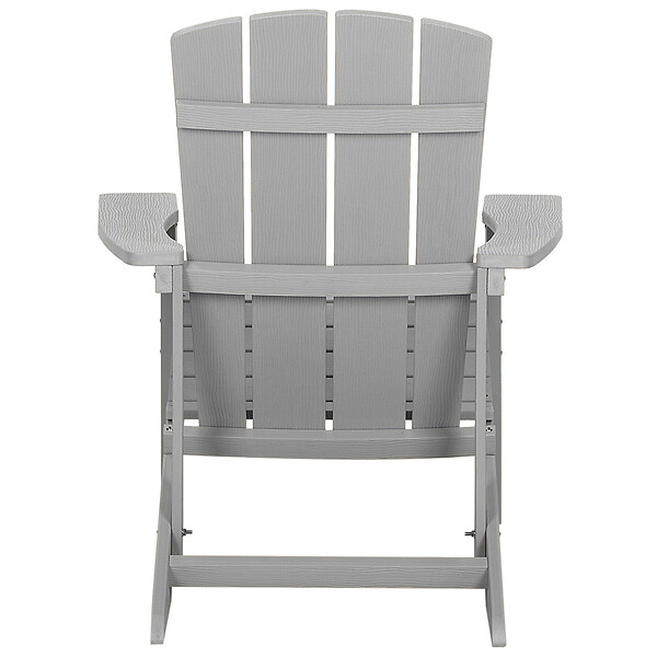 BELIANI - Chaise de jardin ADIRONDACK Gris clair - large