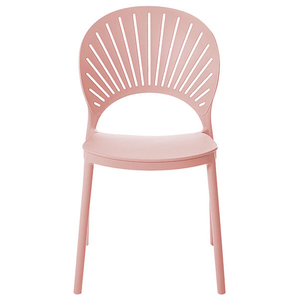BELIANI - Lot de 4 chaises de jardin OSTIA Rose pastel - large