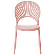 BELIANI - Lot de 4 chaises de jardin OSTIA Rose pastel - vignette