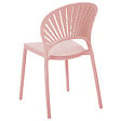 BELIANI - Lot de 4 chaises de jardin OSTIA Rose pastel - vignette