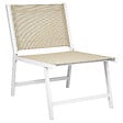 BELIANI - Lot de 2 chaises de jardin MARCEDDI Métal Blanc/beige - vignette