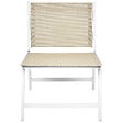 BELIANI - Lot de 2 chaises de jardin MARCEDDI Métal Blanc/beige - vignette