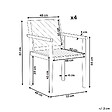 BELIANI - Lot de 4 chaises de jardin BARATTI Acacia Marron - vignette
