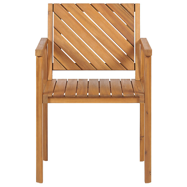 BELIANI - Lot de 4 chaises de jardin BARATTI Acacia Marron - large