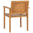 BELIANI - Lot de 4 chaises de jardin BARATTI Acacia Marron - vignette