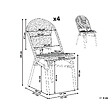 BELIANI - Lot de 4 chaises de jardin RIFREDDO Bleu - vignette
