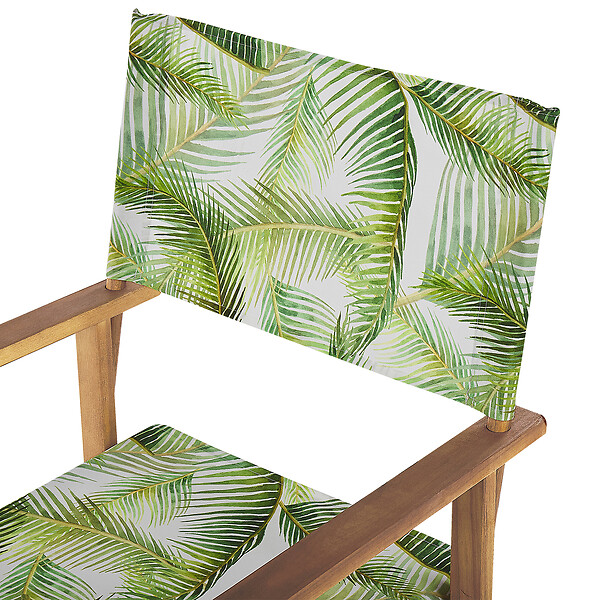 BELIANI - Lot de 2 chaises de jardin CINE Acacia Vert clair - large